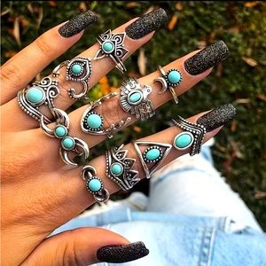 11 Piece Boho Stackable Ring Set